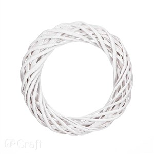 Obrazek Wianek wiklinowy  biały 25 cm