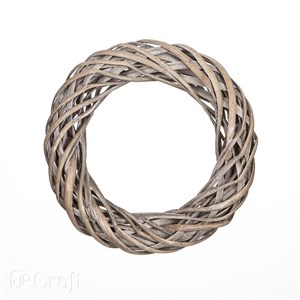 Obrazek Wianek wiklinowy szary 25 cm
