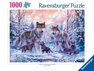 Obrazek Puzzle 1000 Śnieżne wilki