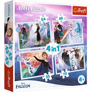 Picture of Puzzle 4w1 (35,48,54,70) Magia w lesie Frozen 2 34398