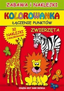 Picture of Łączenie punktów Zwierzęta Zabawa i naklejki. Kolorowanka