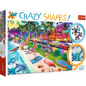 Obrazek Puzzle 600 Crazy Shapes Plaża w Miami 11132