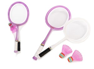 Obrazek Zestaw rakietek + 2 lotki różowy