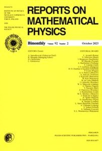 Obrazek Reports on Mathematical Physics 92/2