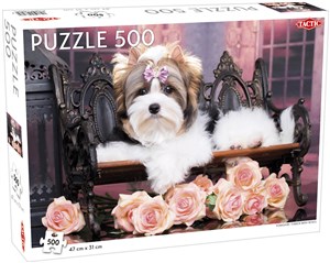 Picture of Puzzle Yorkshire Terrier with Roses 500