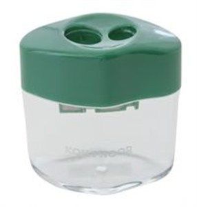 Obrazek Temperówka plastikowa podwójna mix