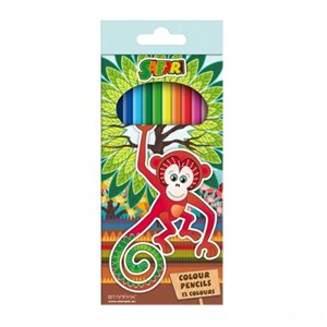Obrazek Kredki ołówkowe 12 kolorów Safari
