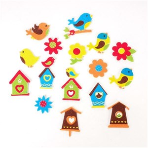 Picture of Naklejki piankowe Ptaszki i kwiatki 30szt