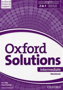 Obrazek Oxford Solutions Intermediate Workbook with Online Practice Szkoła ponadgimnazjalna