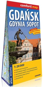 Obrazek Gdańsk Gdynia Sopot laminowany plan miasta 1:26 000
