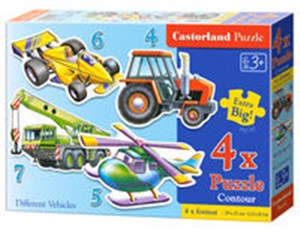 Picture of 4w1 Puzzle konturowe Different Vehicles