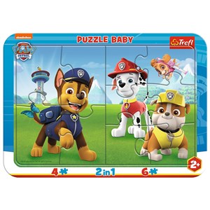 Obrazek Puzzle ramkowe 2w1 Psi Patrol Wesoły Psi Patrol