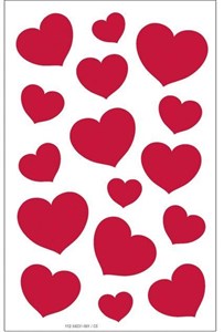 Obrazek Naklejki A ozdobne Serca czerwone