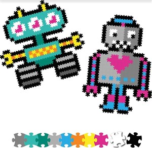 Picture of Puzzelki Pixelki Jixelz Roboty 700 elementów