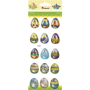 Obrazek Naklejki wypukłe pisanki 15szt