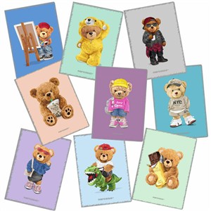Obrazek Zeszyt PP TEDDIES A5 w kratkę 60 kartek 80g