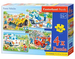 Picture of 4x1 Puzzle Funny Vehicles