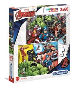 Obrazek Puzzle Supercolor The Avengers 2x60