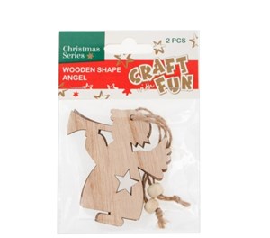 Picture of Ozdoba dekoracyjna drewniany anioł zawieszka 2szt