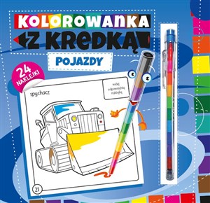 Obrazek Kolorowanka z kredką Pojazdy