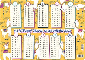 Obrazek Podkładka na biurko - Tabliczka mnożenia Lamy