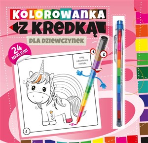 Picture of Kolorowanka z kredką Dla dziewczynek