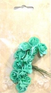 Obrazek Różyczki papierowe 12szt miętowe