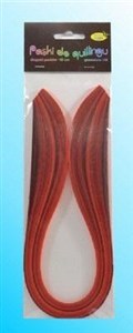 Obrazek Paski do quillingu 10mmx50cm czerwone 100szt