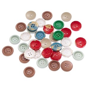 Obrazek Drewniane guziki 2cm 35szt