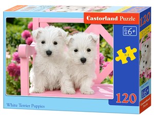 Picture of Puzzle White Terrier Puppies 120 B-13494