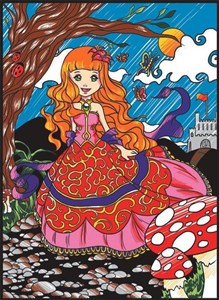 Picture of Kolorowanka Welwetowa 47x35 Księżniczka