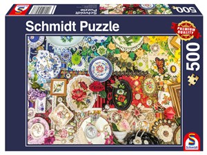 Obrazek Puzzle 500 PQ Kolorowe ozdoby 110824