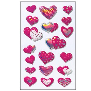 Obrazek Naklejki B ozdobne 3D Serduszka