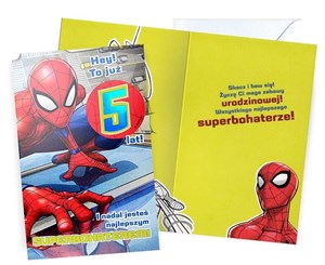 Picture of Karnet Urodziny 5 Spider-Man