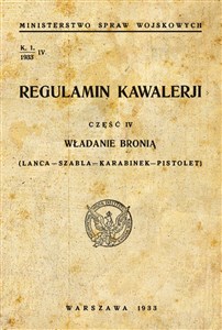 Picture of Regulamin kawalerii Władanie bronią (lanca-szabla-karabinek-pistolet)