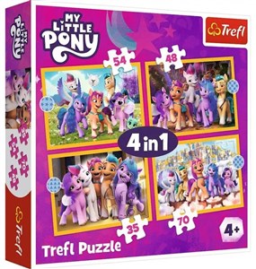 Obrazek Puzzle 4w1 Kucyki Pony Poznaj kucyki Pony