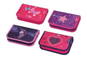 Obrazek Piórnik B.W. Dziewczęcy różne rodzaje