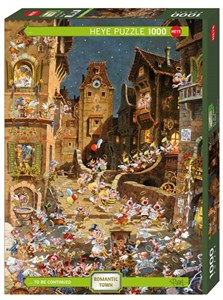 Obrazek Puzzle 1000 Romantyczne miasto - Noc, Ryba