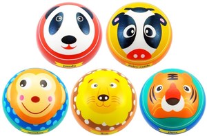 Obrazek Piłka miękka zwierzęta 10cm MIX