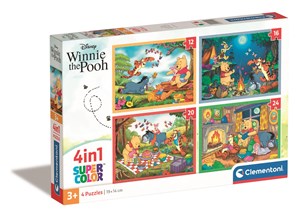 Obrazek Puzzle 4 w1 super kolor Disney Winnie the Pooh 21514