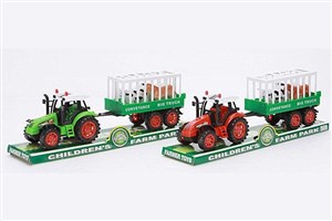 Picture of Traktor z przyczepą i zwierzętami