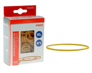 Obrazek Gumki recepturki żółte 30x1,5mm 60g