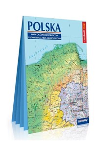 Picture of Polska Mapa ogólnogeograficzna i administracyjno-samochodowa laminowana mapa XXL 1:1 000 000