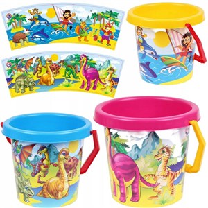 Picture of Wiaderko kolorowe do piasku i wody Zwierzęta MIX