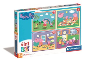 Obrazek Puzzle 4w1 super color Peppa Pig 21516