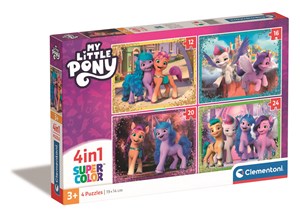 Obrazek Puzzle 4 w1 super kolor My Little Pony 21519