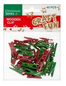 Obrazek Ozdoba drewniane spinacze 40szt