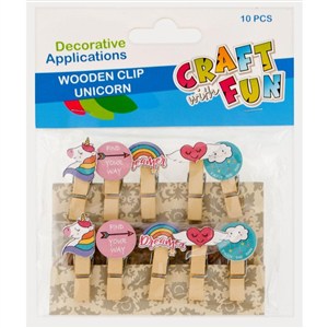 Picture of Spinacze drewniane jednorożec 10szt