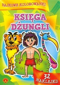 Picture of Bajkowe kolorowanki Księga dżungli 32 naklejki