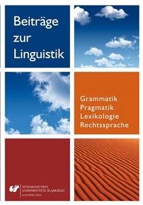 Picture of Beitrge zur Linguistik. Grammatik Pragmatik...